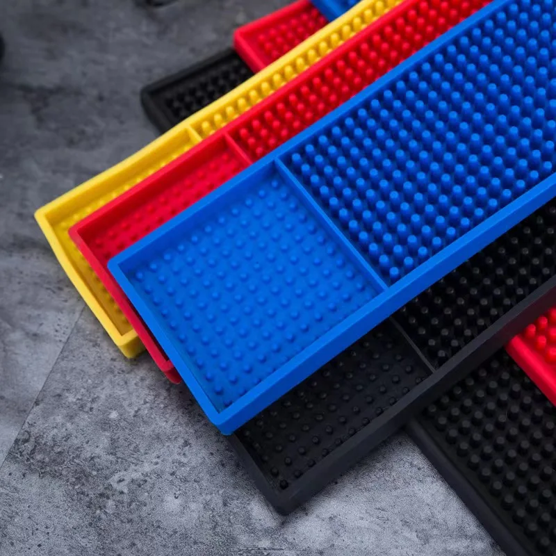 Hot selling Custom logo PVC multi-functional bar accessories Soft Rubber Drip Runners Beer Bar Mat