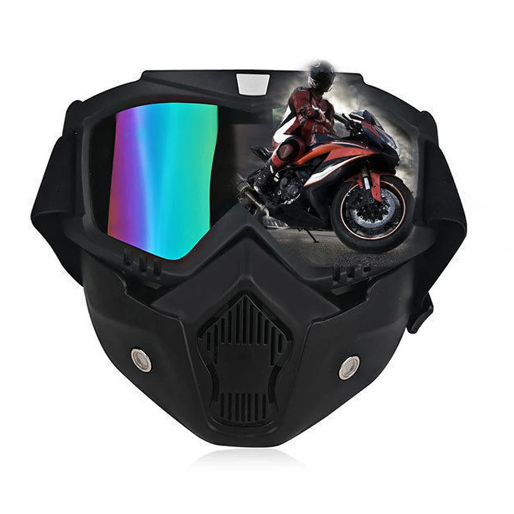 Windproof Cycling Masks Cycling Sunglasses Riding Motocross Glasses Full Face Protective Uv Protection Ski Skiing Helmet Goggles
