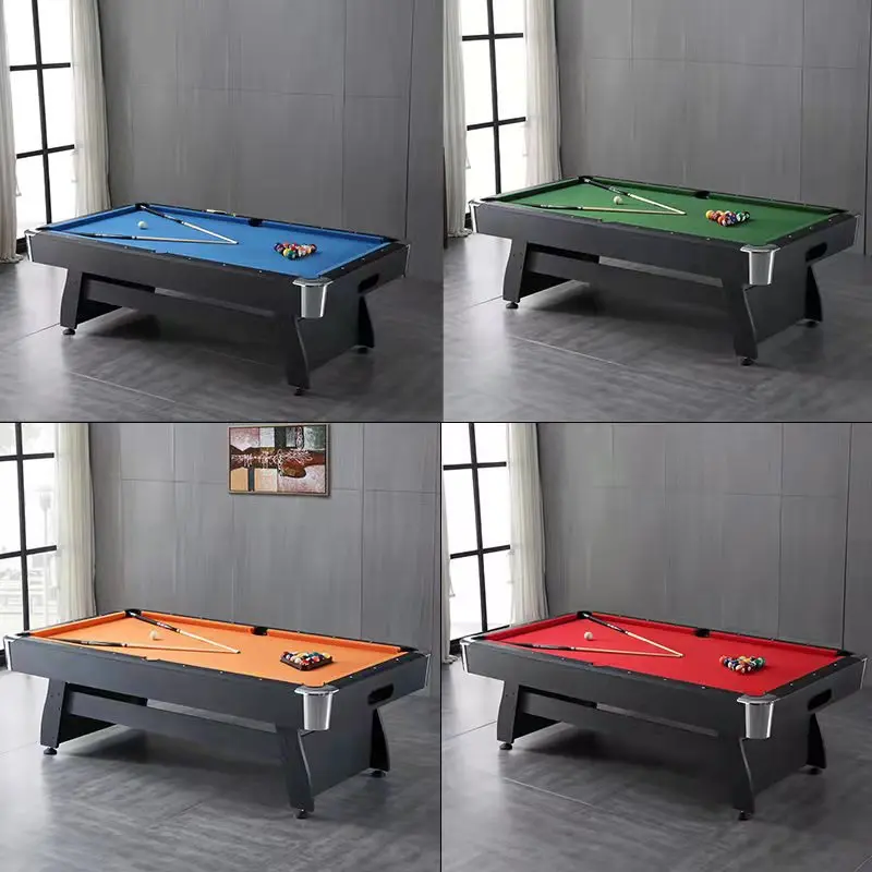 Factory Stock High Quality MDF Top 8ft Classic Pool Billiard Tables For Family