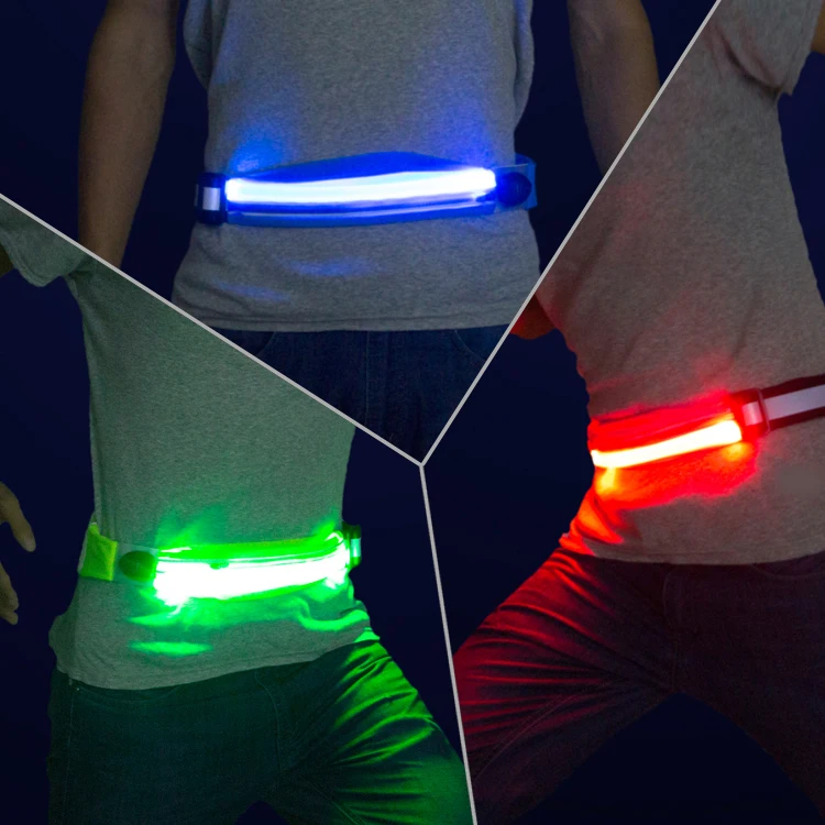 AIDI Flashing Designers Fanny Pack Woman Luminous Waist Bag with Led Lights for Outdoor Activities