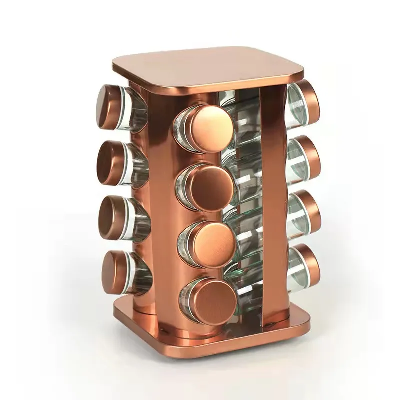 Органайзер для специй, вращающаяся стойка для специй, органайзер для приправ из нержавеющей стали, набор стоек для специй для столешницы