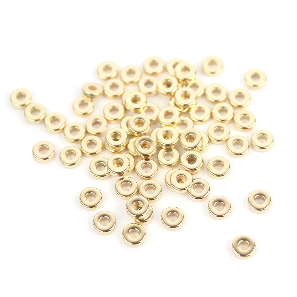 
Golden mango Hole 2.0mm Silver Gold Flat Round CCB Plastic Bead Spacer Loose Beads Handmade DIY Bracelet Jewelry 