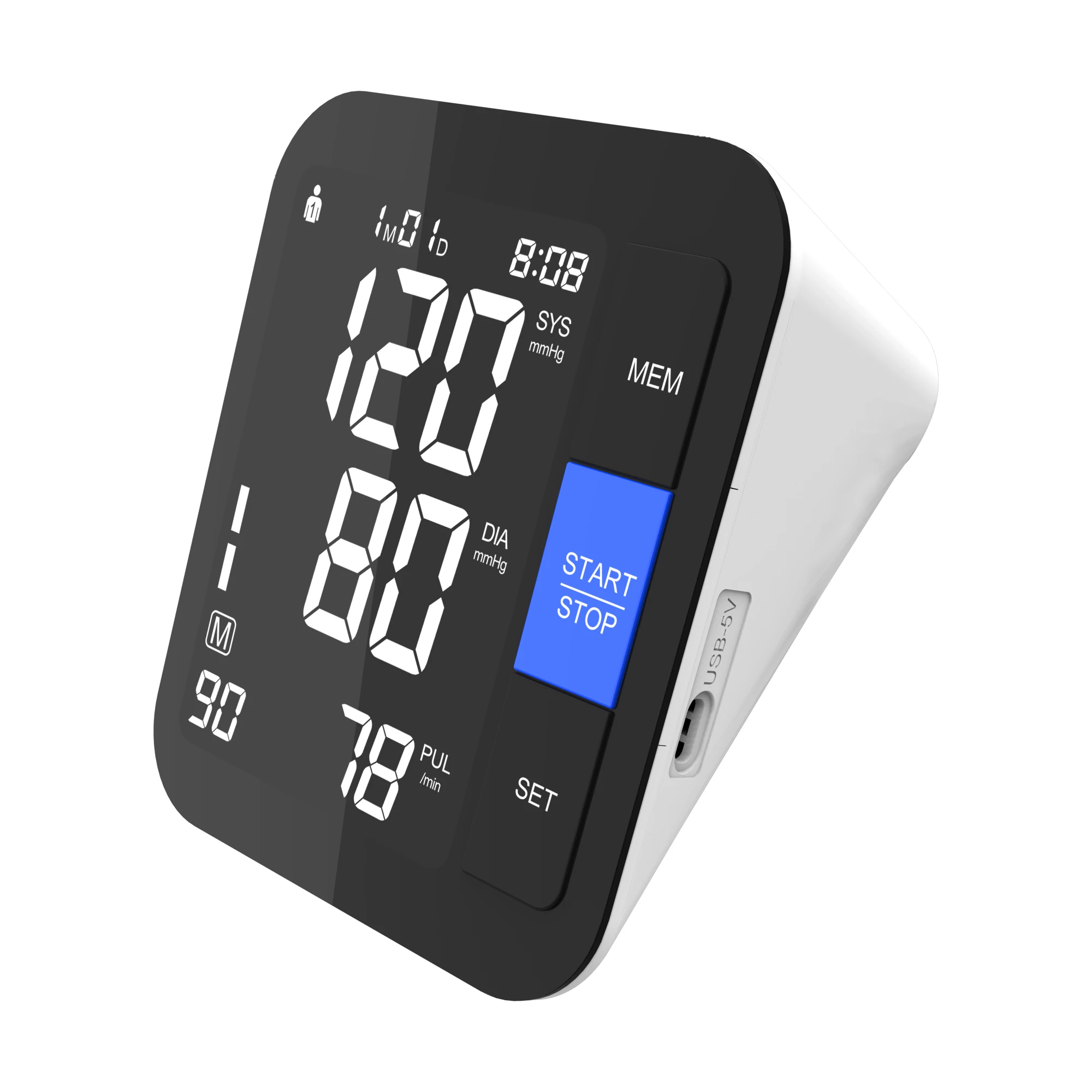 2022 New Style Good Price LCD Manufacturer Arm Cuff Blood Pressure Machine Smart Digital BP Monitor Health Check  for Adult Test
