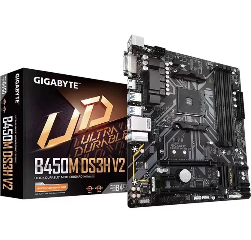 Оптовая продажа низкая цена новый Подержанный Восстановленный AMD Gigabyte B450M материнская плата для настольного компьютера 128 ГБ