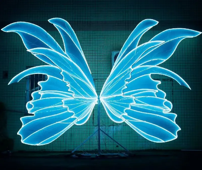 New design LED blue color butterfly background for wedding decoration, stage decoration and party decoration