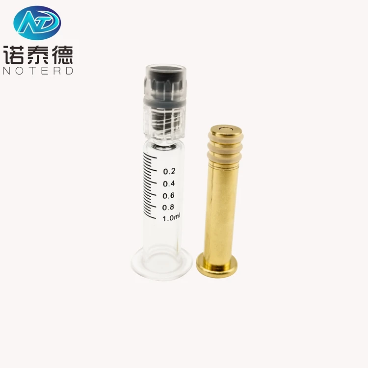 Sterile medical grade 1 ml luer lock borosilicate glass syringe for oil