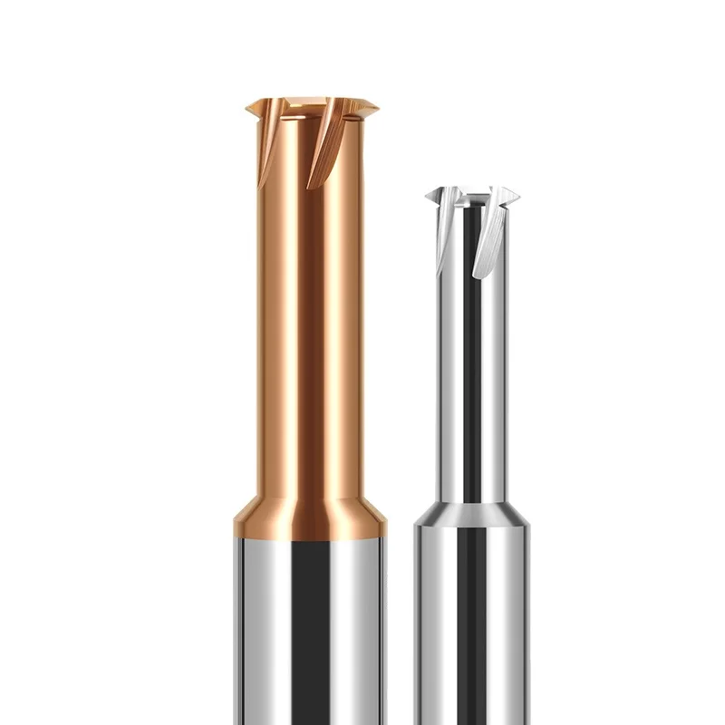 Integral Alloy Coating Stainless Steel Single End Mill Tooth Aluminum External Machining Thread Milling Cutter Cutting Tool