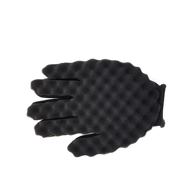 Barber Hair Styling Metal Afro Hair Pick Comb and Hair Twist brush Magic Curl Sponge Glove set