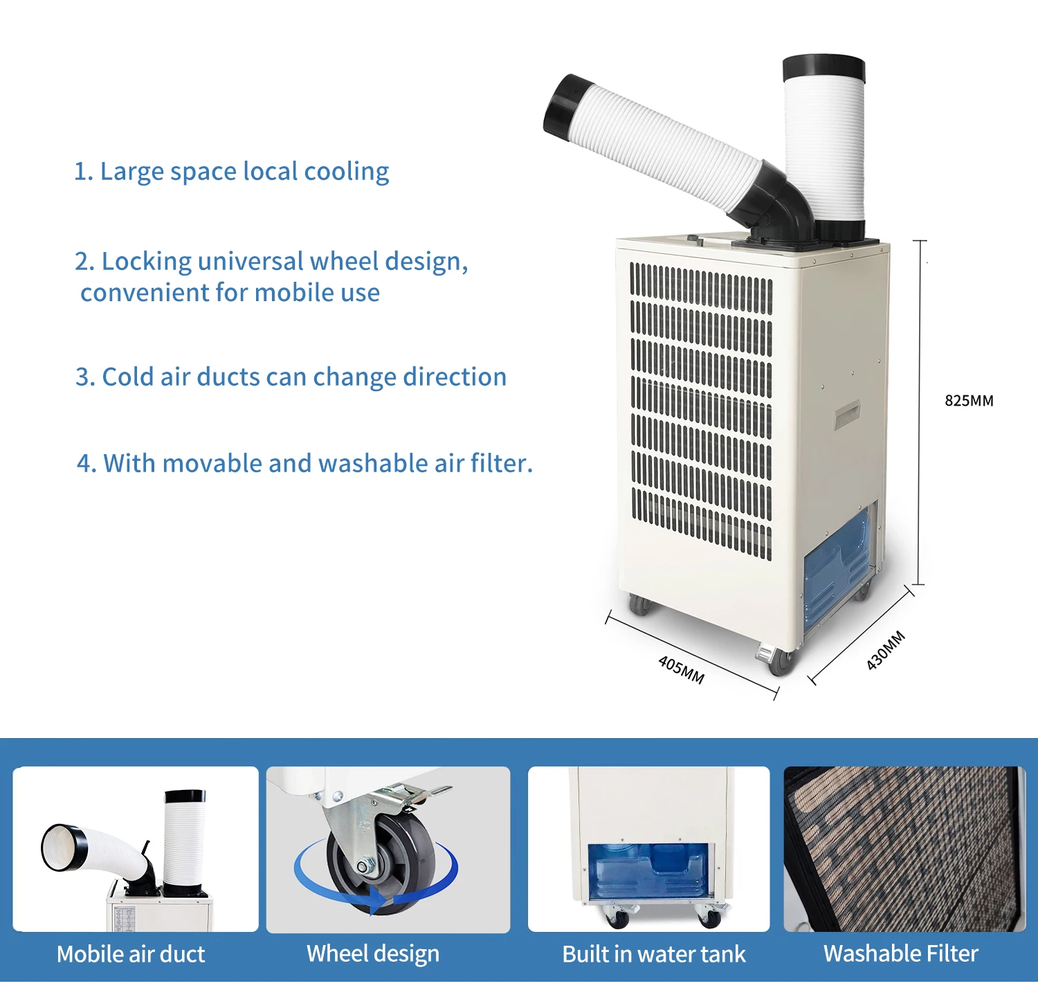 7700btu portable spot cooler air conditioner 110 volts industrial air conditioner portable air conditioners