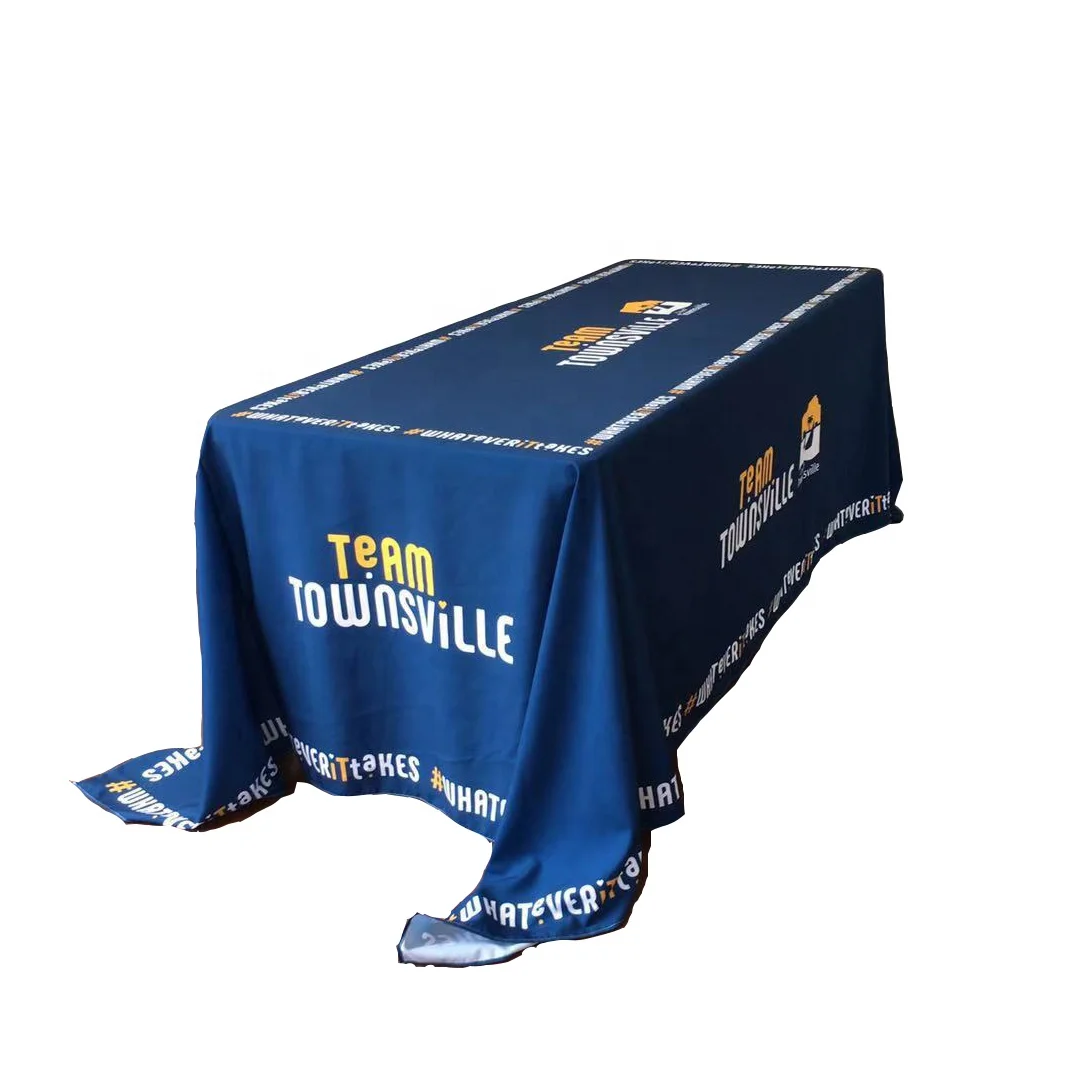 6Ft и 8Ft изготовленным на заказ логосом приталенный покрытие стола торговой выставки скатерть покрытие стола для выставки реклама для промышленных выставок