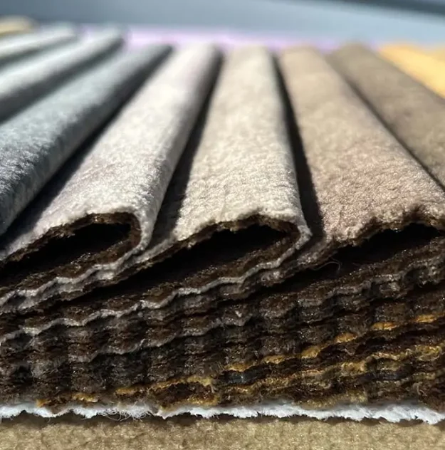 Low Price Good Quality 100% Polyester 180-500GSM Upholstery Suede Sofa Material Fabric Leather for Sofa
