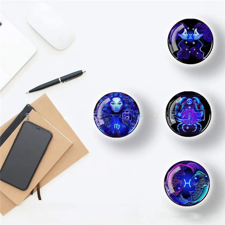 3D three-dimensional creative crystal glass refrigerator magnetic patch white board patch