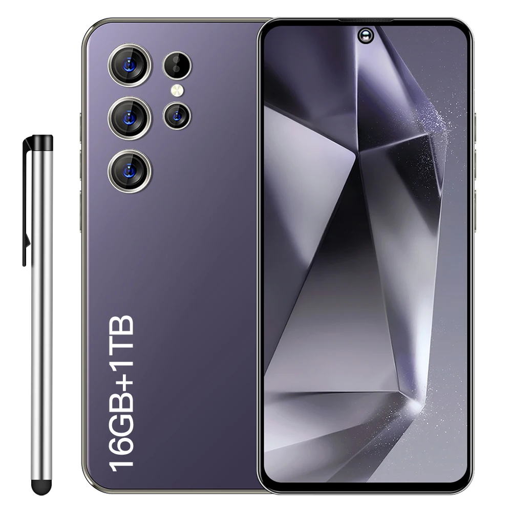 Global Version S24 Ultra 5G Gaming Smartphones 16GB+1TB 7.3 Inch HD Full Screen 23+48MP 6800mAh Mobile Phones with LTE/CDMA