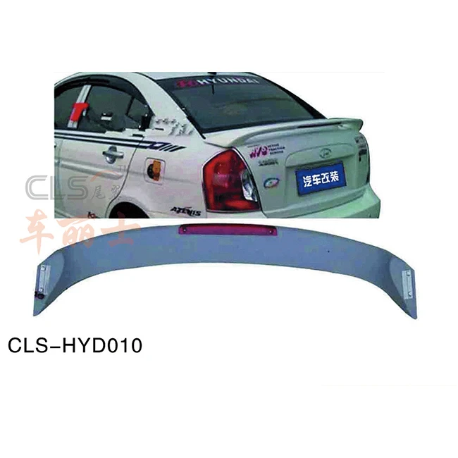 Одна остановка завод HYUNDAI ACCENT 2007 fit АБС-пластик Автомобильный задний спойлер с Прямая продажа фабрики