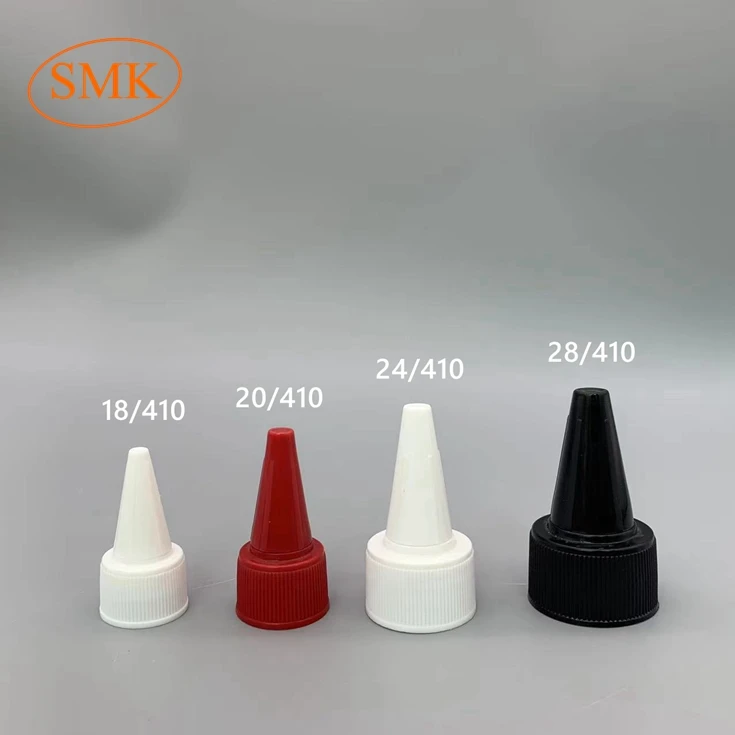 High Quality Black White Transparent 18/410 20/410 24/410 28/410 Nozzle Cap Colorful Plastic Nozzle Twist Top Cap