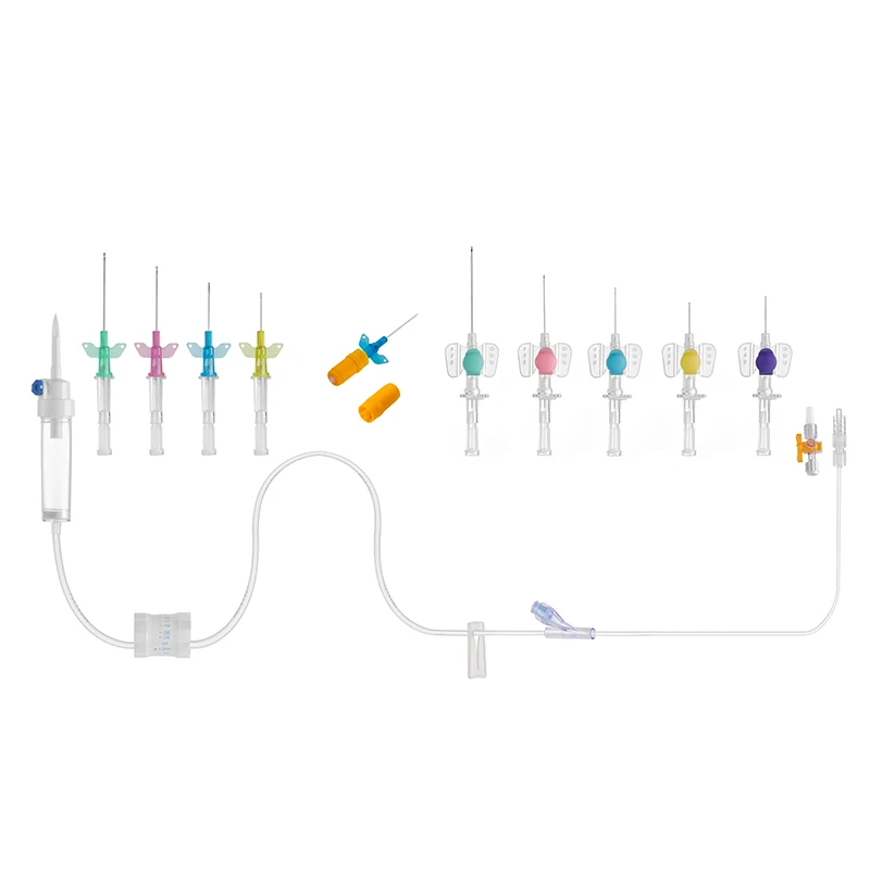Medical Disposable Sterile  Y Port IV Infusion Set with Accurate Flow Regulator