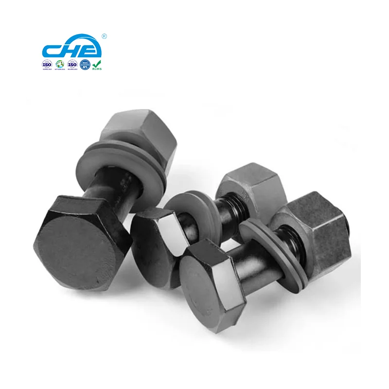 Stainless Steel SS Carbon Steel Hot Galvanized HDG Dacromet Black Zinc Brass Copper Hex screws Hexagon Bolt With Nut And Washer