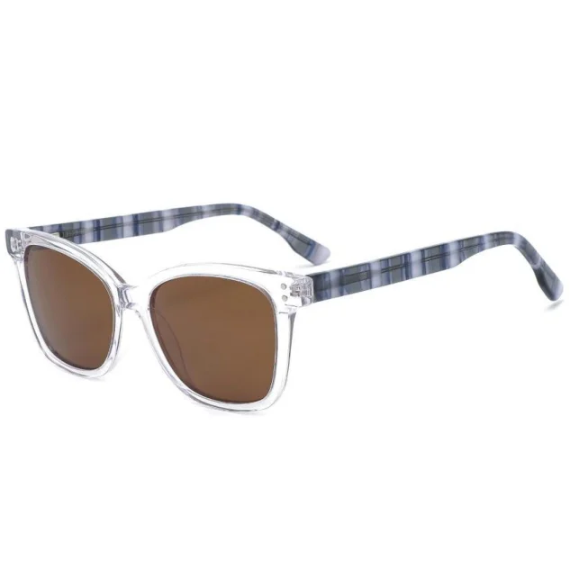 Hot Sale Designer Eyewear Polarized 100% UVA/UVB Rainbow Wood Sunglasses Acetate Frame for Men Women Black Polarized Lenses 2024