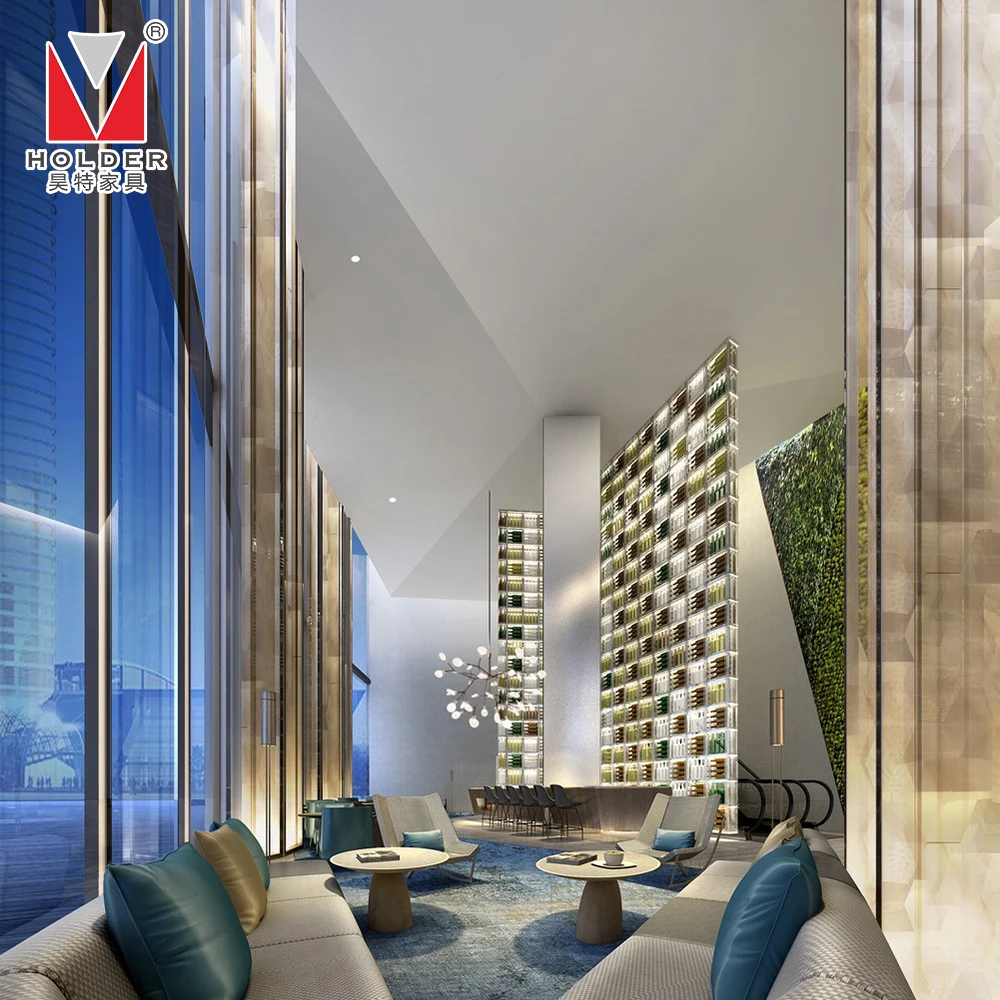 Custom Complete Facility 3 4 5 Star Villa business Hotel restaurant dining sofa Set Modern Luxury Hotel Furniture