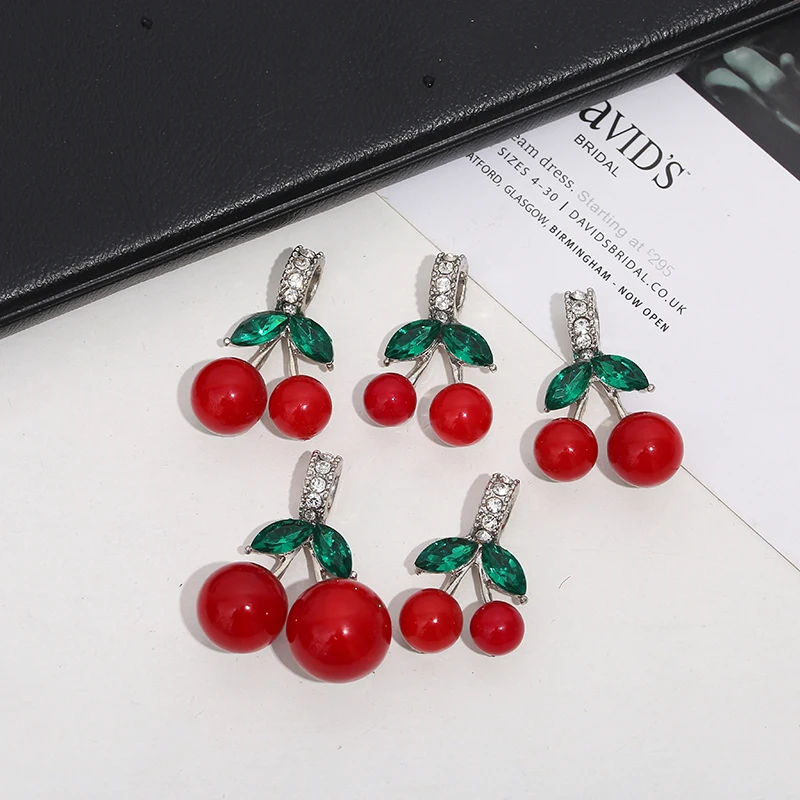 2021 cherry shape alloy diy ladies earring accessories, bracelet accessories, shoes and clothing accessories