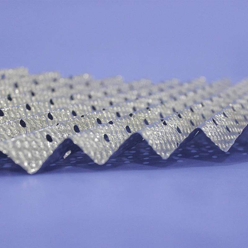 SS304 SS316 Metal Perforated Plate Corrugated Structured Packing For Hydrochloric Acid Industry