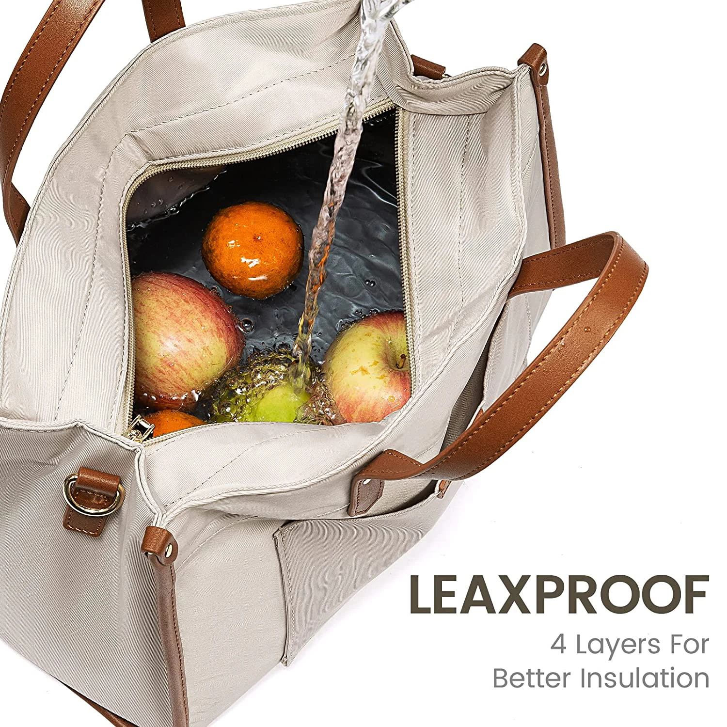 Lightweight Insulated Lunch Cooler Tote Bag for Adult Women Picnic Beach