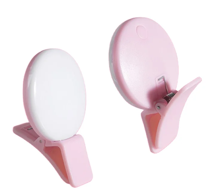 Лучшая цена оптовая продажа Регулируемая яркость селфи-свет перезаряжаемый зажим с тремя остановками затемнения круг зажим на кольце