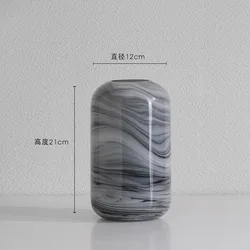 Nordic simple marbled glass vase ornaments  home decor  Decor bird Centerpiece modern creative home decoration Christmas gifts