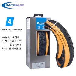 High Quality Bicycle tire 35-349 16 Inch 16x1 1 / 3 Ultra Light Yellow Side Tire 32-349 For Folding Tyres