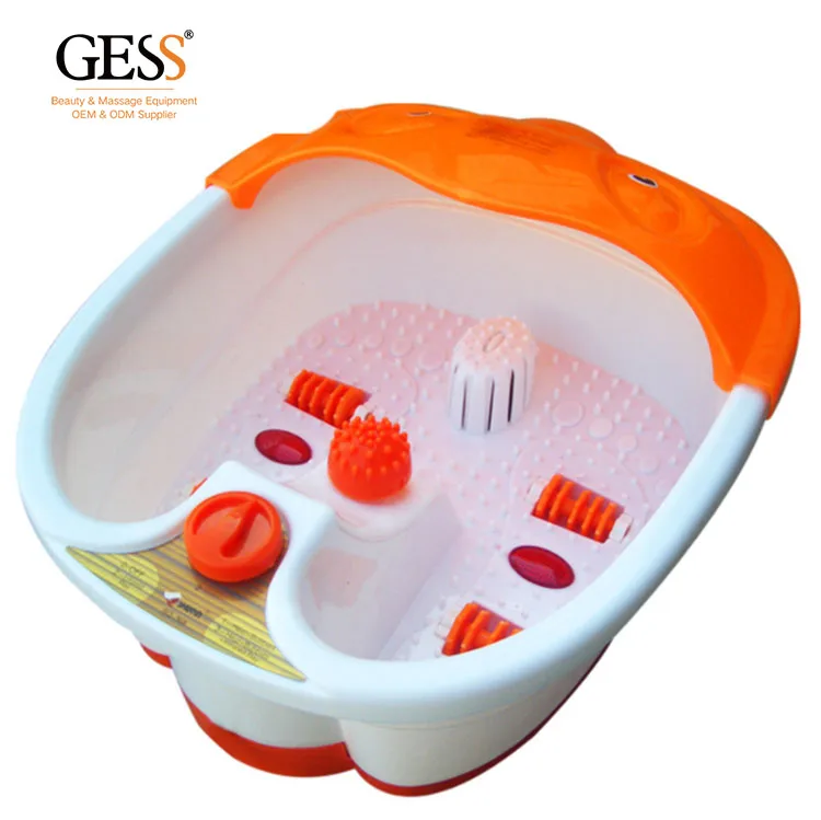 GESS FOOT MASSAGER Wholesale OEM Electric foot bath massager with heating bubble keep warm vibration