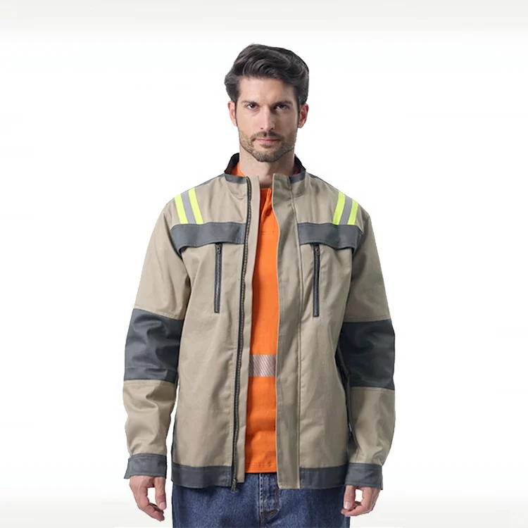 FR KNIT hot sale advanced safety fr protective hi vis frc welding jacket wholesale for men workwear
