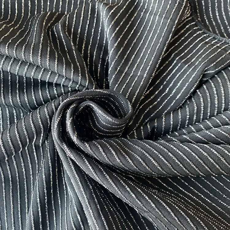 soft hand feeling polyester metallic lurex fabric for clothes