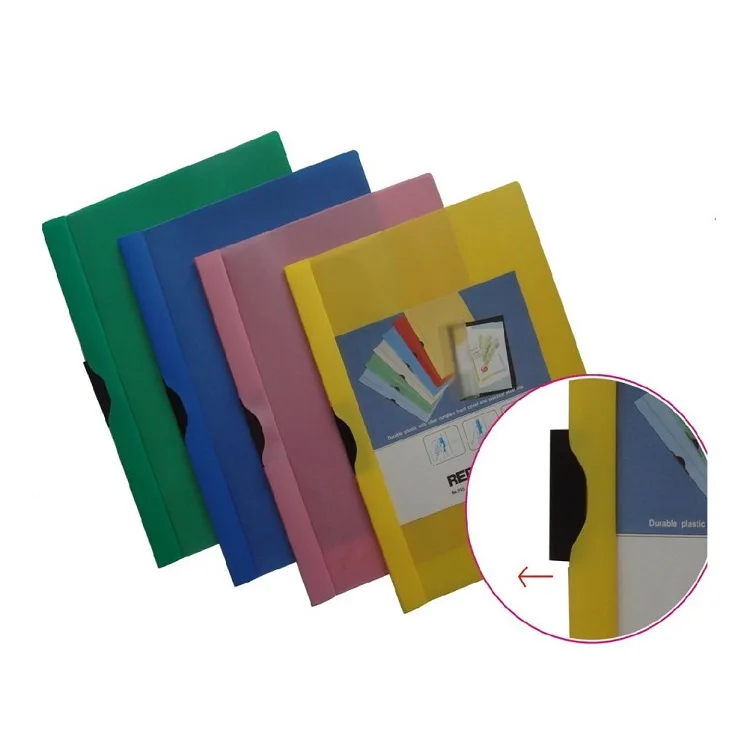 hot sell office Presentation Folder Fashion  metal push clip file