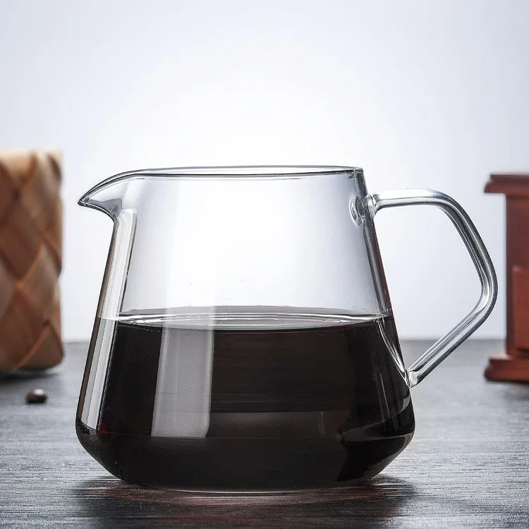 Hand-brewed coffee pot conical filter cup portable drip travel home glass filter cup set