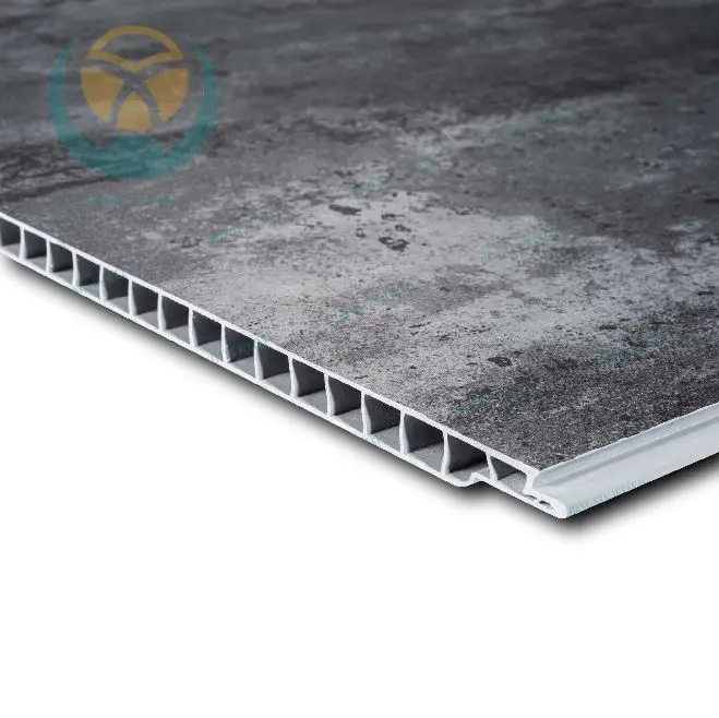 1m Wide Black Concrete PVC Wall Panel High For Indoor Decoration Wall Panel Factory Direct Sale PVC Panel Wall