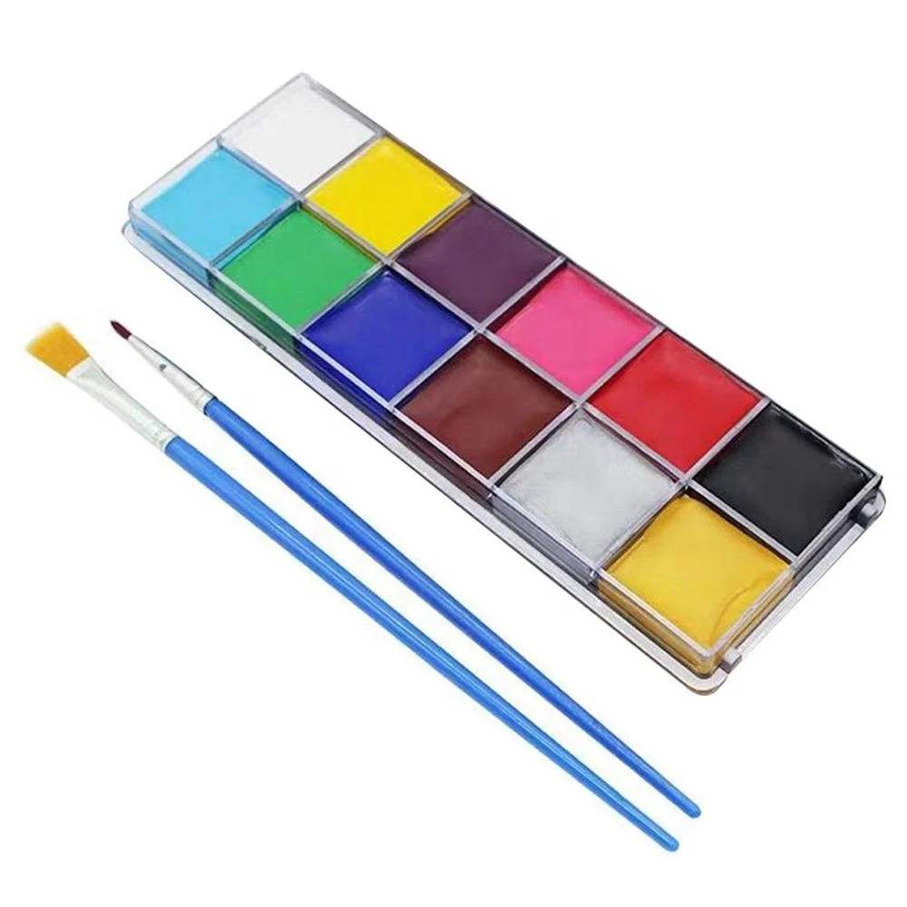 
Face Paint Palette Non-Toxic Professional Palette Safe Facepainting for Halloween Party, Holiday Makeup Body, Face Paint Kit 