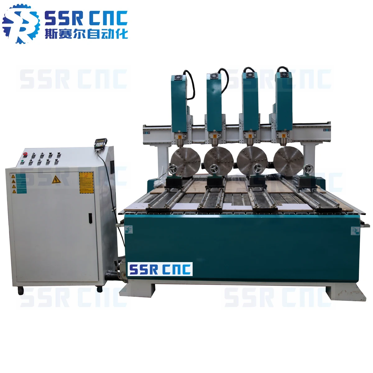 Popular CNC Router Engraving Machine for Wood Cylinder/Round Objects SSR-1325-R4