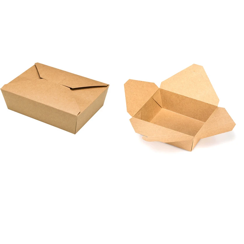 
take away food paper kraft for food biodegradable box for soaps Disposable box shrimp noodles 