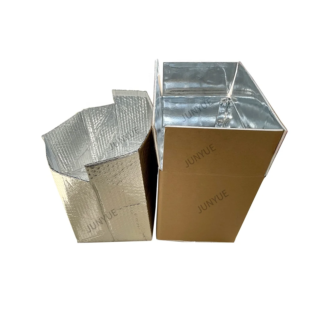 thermal insulated shipping box OEM Corrugated insulation paper boxes for frozen food transportation