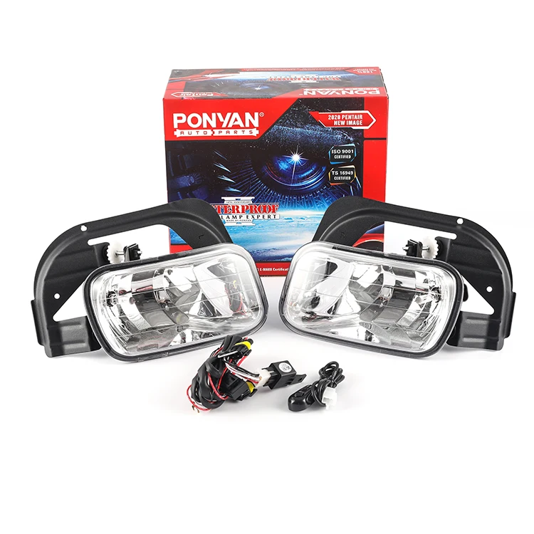 Driving Fog Lights Lamps Replacement for 2009-2012 Dodge Ram 1500, 2010-2018 Dodge Ram 2500 3500 with H10 12V 42W Halogen Bulbs