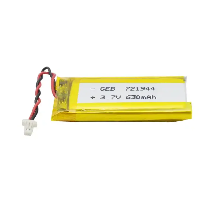 Hot Sale GEB 721944 742045 Lithium Ion Lithium Polymer Battery 3.7V 630mah 750mah Lithium Polymer Rechargeable Battery 630mAh