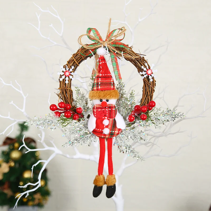 Wholesale Christmas garland Pine Cones berry Christmas Wreath for Front Door