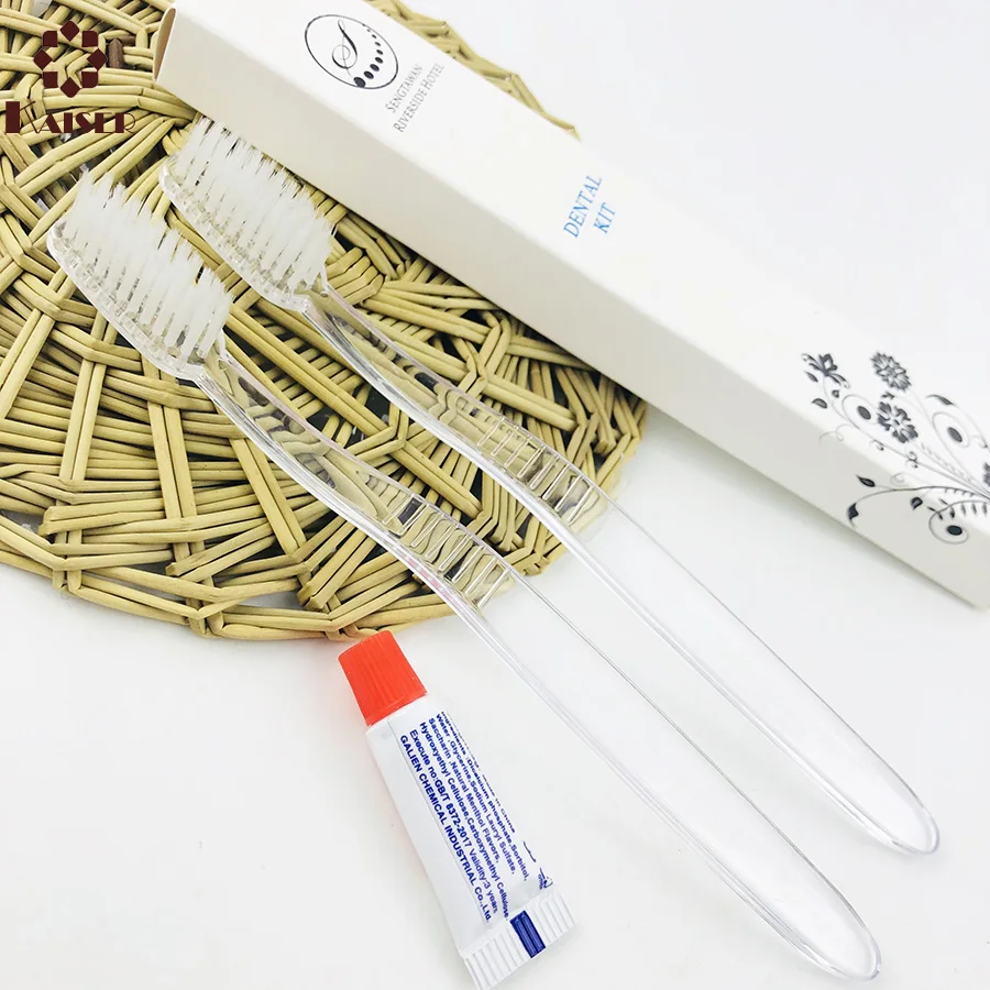 disposable cheap hotel amenities hotel toothbrush with toothpaste kit