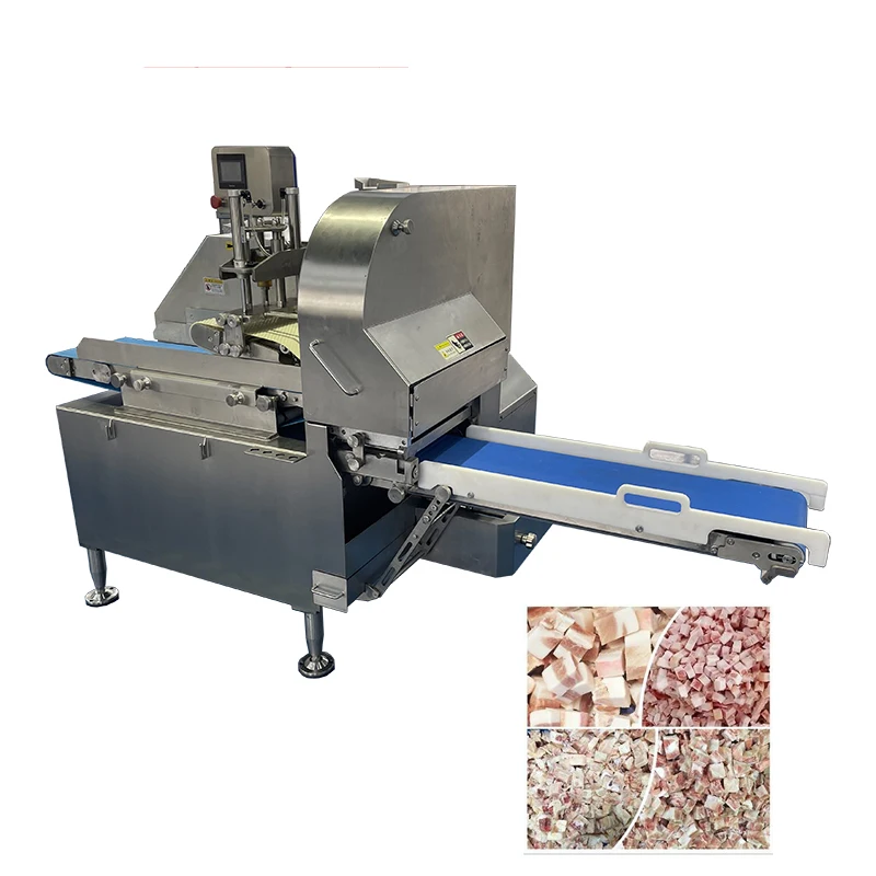 New CNC 2D Frozen Meat Dicing Machine Pork Beef Cheese Sausage Bacon Dicing Equipment