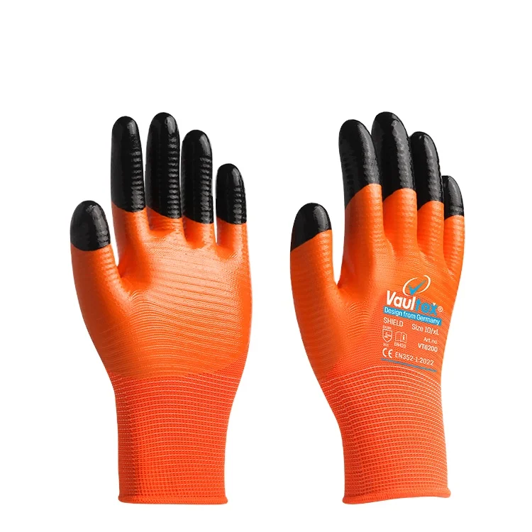 Vaultex Black Hand Cut Resistant Welding Personal Protection Latex Examination Work Gloves Safety Construction  Powder Free