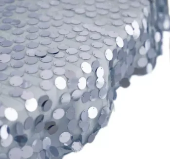 High quality sequined tablecloth polyester sequins round table cloth for wedding party