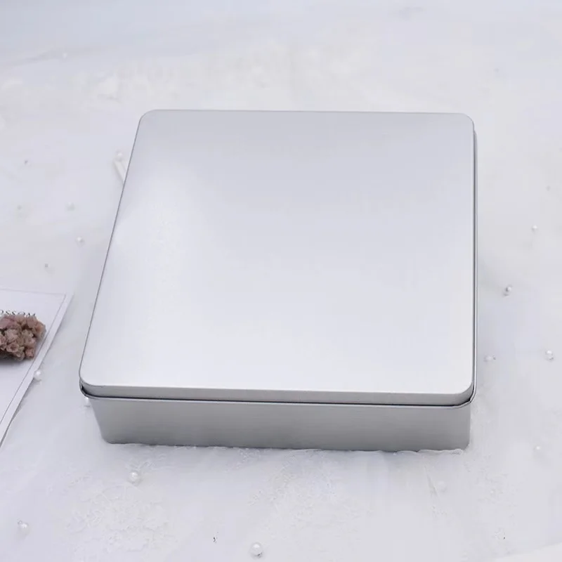 19.5*19.5*5.5CM Multi Colors Large Square Shaped Empty Gift Tin Box for Candy Chocolate Biscuits Packing