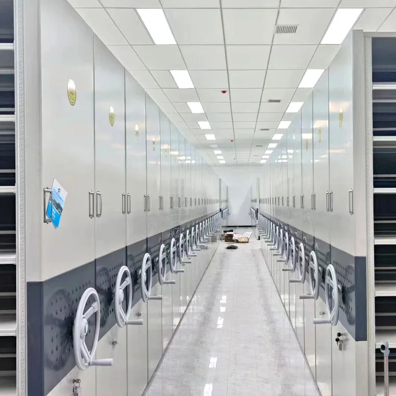 Modern Compact Metal Mobile File Rack Adjustable Movable Shelving Office Library Book Storage Stylish Steel Furniture School Use