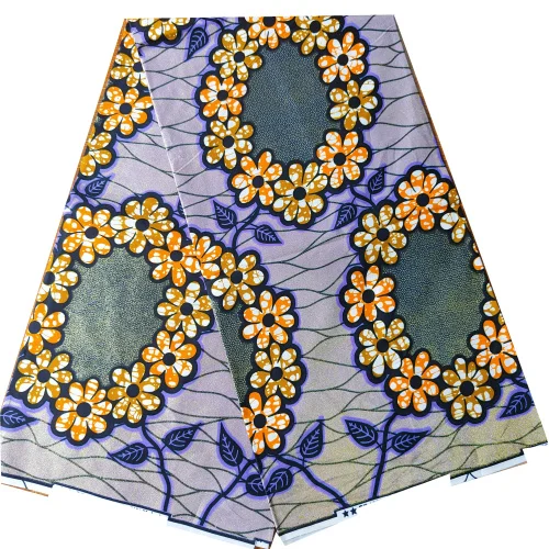 2021 High quality grand wax with glitter new arrival 100% cotton african wax fabric print