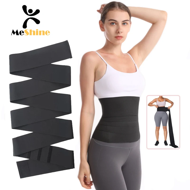 Custom Logo Fitness Belly Lose Weight Tummy Trimmer Band Belt Bandage Wrap Waist Trainer